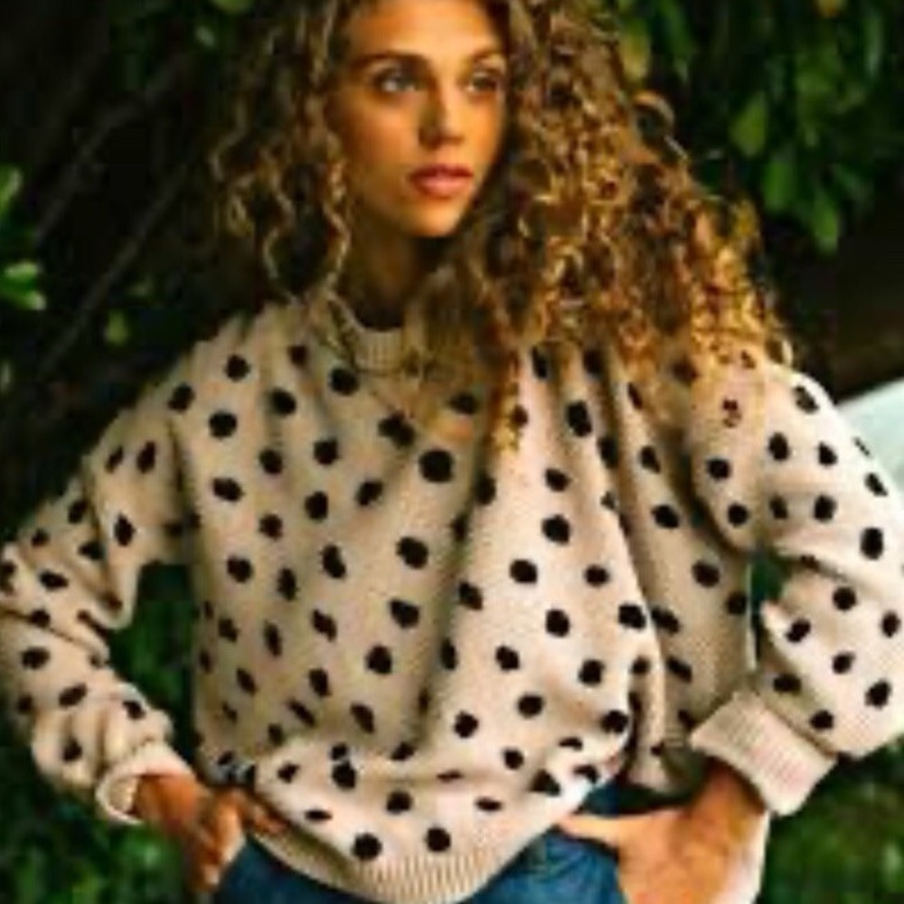 Jackson Rowe Chukar Chunky Knit Polka Dot Sweater